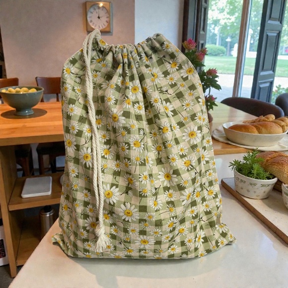 Sourdough Bread Bag, 100% Organic Cotton Reusable Bread Bag, Artisan Bread Bag - Picture 1 of 5